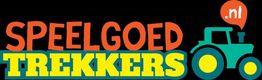 Logo met de tekst "Speelgoed Trekkers" en een blauwe tractor met een oranje ballon ".nl".