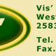 Groen logo van Vis' Landrover Supplies met contactgegevens in Scheveningen.