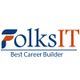 Logo of FolksIT with the slogan "Best Career Builder" beneath it.