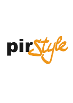 Logo mit dem Text "pirStyle" in schwarzer und orange Schrift auf weißem Hintergrund.
