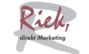 Logo mit Schriftzug "Riek, direkt Marketing" in Rot und Grau.