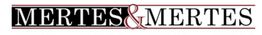 Logo with text "MERTES & MERTES" in bold, framed by a red and black border.