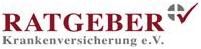 Logo mit der Aufschrift "Ratgeber Krankenversicherung e.V." und einem Häkchen-Symbol.