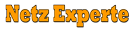 Textlogo: "NetzExperte" in orange mit schwarzer Umrandung.