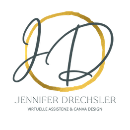 Logo mit goldener Kreis und Initialen "JD", darunter der Name "Jennifer Drechsler".