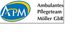 Logo von APM, Ambulantes Pflegeteam Möller GbR, mit blau-gelbem Emblem.