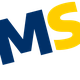 Billede af bogstaverne "MS" i blå og gul med en skrå skygge.