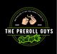 Logo with hands lighting a joint, text: "The Preroll Guys, Roll Up, Estd 2022."