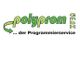 Logo der polyprom GmbH mit grünem Schriftzug und Text: "... der Programmierservice".
