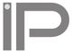 Graues Logo mit den Buchstaben "iP", das "i" hat einen Punkt oben links.