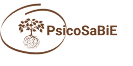 Logo de PsicoSaBiE con un árbol encima de un cerebro.