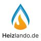 Logo von Heizlando.de mit blauer Flamme und orangefarbenem Feuer in der Mitte.