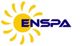 Gelbes Sonnensymbol mit dem blauen Text "ENSPA".
