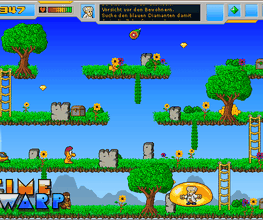 InGame Screen des Flashgames TimeWarp