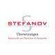 Logo mit dem Text: "STEFANOV Übersetzungen, Dolmetscher und Übersetzer für Bulgarisch".