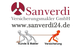 Sanverdi: Zwei Figuren ziehen an Seil gegen Versicherung. Text: sanverdi24.de, Kunde & Makler.