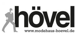 Logo des Modehauses Hövel mit stilisierter Figur und Website-URL.