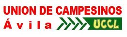 Logotipo de la Unión de Campesinos de Ávila, con las siglas UCCL a la derecha en verde.