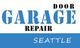 "Garage Door Repair Seattle logo in bold blue and black text."
