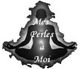 Silhouette en méditation avec le texte "Mes Perles à Moi" au centre.