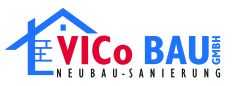 Logo von ViCo Bau GmbH, zeigt ein stilisiertes Haus mit den Worten Neubau-Sanierung.