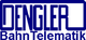 Logo mit der Aufschrift "DENGLER BahnTelematik" in blauer Schrift auf weißem Hintergrund.