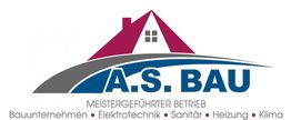 Logo von A.S. Bau, einem meistergeführten Betrieb für Bau, Elektro, Sanitär, Heizung und Klima.