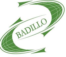 Logotipo verde con el texto "Badillo" en el centro, rodeado de líneas curvas.