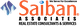 Saiban logo with a blue and white emblem on the left and red text.