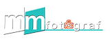 Logo mit Text "mm fotograf" in stilisiertem Design.