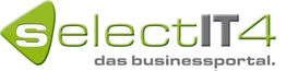 Logo von "selectIT4" in Grün und Grau mit dem Text "das businessportal".