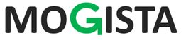 Schwarzer Schriftzug "MOGISTA" mit grünem G auf weißem Hintergrund.