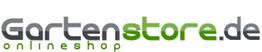 Logo des Gartenshops "Gartenstore.de" in Grau und Grün mit dem Schriftzug "onlineshop" darunter.