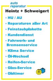 Heintz + Schweigert Auto-Service: HU/AU, Reparaturen, Öl-Wechsel, Klima, Reifen, Oldtimer.
