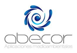 Logotipo de abecor con espiral azul y texto "Aplicaciones medioambientales" abajo.