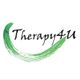 "Schriftzug 'Therapy4U' mit grünem Pinselstrich darunter auf weißem Hintergrund."