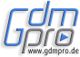 Textlogo "gdmpro" in Blau und Grau mit Website-Adresse www.gdmpro.de.