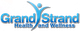 Logo of Grand Strand Health and Wellness with a stylized person in blue.