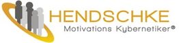 Logo mit drei Silhouetten und Text: "HENDSCHKE Motivations Kybernetiker®".