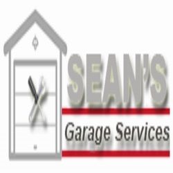 Logo for Sean's Garage Services with a house and tools icon.