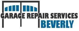 Logo of Garage Repair Services Beverly with stylized garage door and text.
