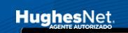 HughesNet logo with "Agente Autorizado" text on a blue background.