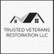Logo of Trusted Veterans Restoration LLC with a stylized roof and windows design.