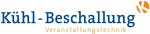 Logo mit Text "Kühl-Beschallung Veranstaltungstechnik" und einem orangefarbenen Kreis.