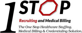 "1 Stop Recruiting and Medical Billing logo for staffing and billing solutions in healthcare."