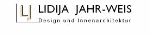 Logo mit Text "Lidija Jahr-Weis, Design und Innenarchitektur".