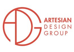 Logo of Artesian Design Group with stylized red letters "ADG".