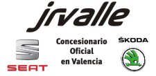 Logos de jvalle, SEAT y ŠKODA, Concesionario Oficial en Valencia.