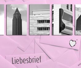 Valentinstagsgeschenk mit Alphabet Fotos