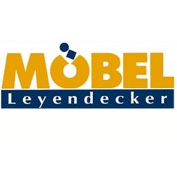 Logo von Möbel Leyendecker in Gelb und Blau.